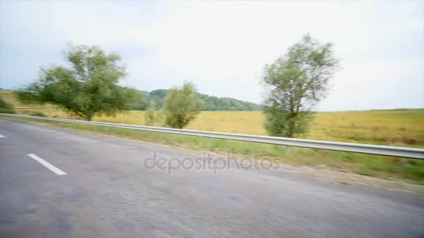 Mașină de nuntă pe drum — Videoclip de stoc