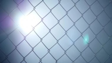 19.09.2017 - Chernivtsi, Ukrayna. Boş mma kafes arena sekizgen yüzük kavganıza ayıracak. Karışık dövüş sanatları mücadele. Sahne ışıkları yanıp sönen ışık ışınları. Yumuşak odak bulanıklık