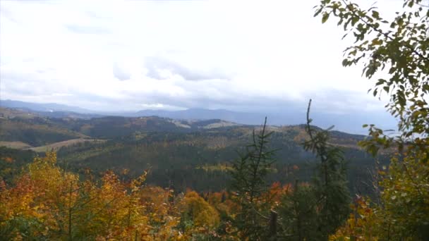 Smoky autumn Mountains time lapse — Stock Video