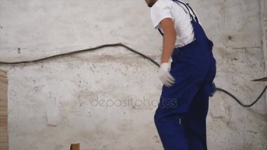 Eğlenceli dans Oda Tek inşaat işçisi