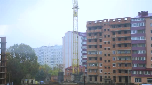 Строящиеся здания. — стоковое видео