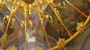 İç dekorasyon. Fresko iç katedral kilise Konseyi