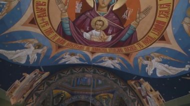 İç dekorasyon. Fresko iç katedral kilise Konseyi