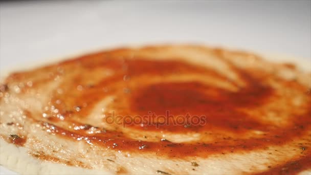 厨师手做意大利比萨 — 图库视频影像