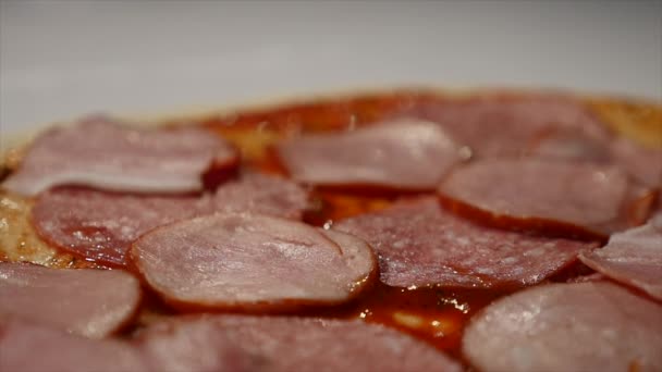 Chef Hand Making Italian Pizza — Stock Video