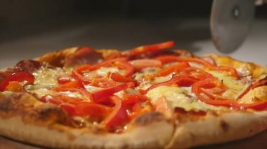 ahşap oyun tahtası kesme pizza