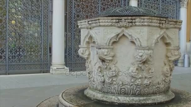 Alter brunnen in venedig italien — Stockvideo