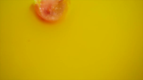 Čerstvé ovoce ve vodě s žlutý odkaz úvodní, padající grapefruit