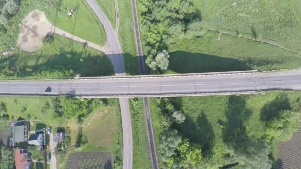 Vista aérea da rodovia na Ucrânia — Vídeo de Stock