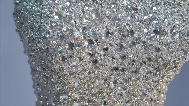 Dress top with shine crystals — Stock Video