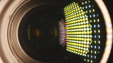 Video kamera lensi, yakınlaştırma ve parlamayı, gösterilen döner, yakın çekim