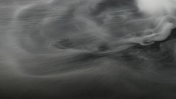 Oblaka kouře abstrakt na černém pozadí — Stock video