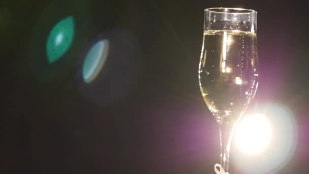 Verres de Champagne ou de vin mousseux — Video