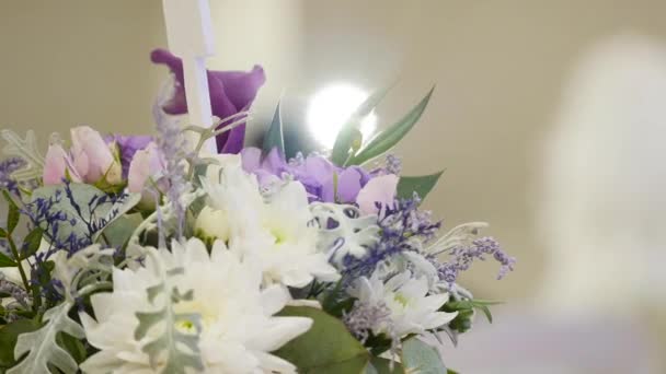 merveilleux bouquet de mariage sur la table 