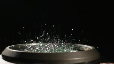 Subwoofer ile hızlı Glitter hareketli arka plan