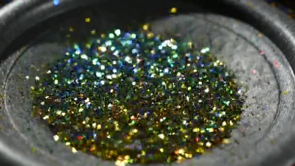 Sfondo astratto di Subwoofer che si muove veloce con glitter — Video Stock