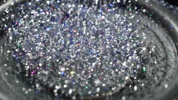 Abstract Background of Subwoofer Moving Fast with Glitter — Stock Video