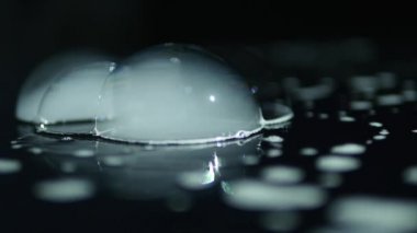 Duman ile soyut mavi spot ışık