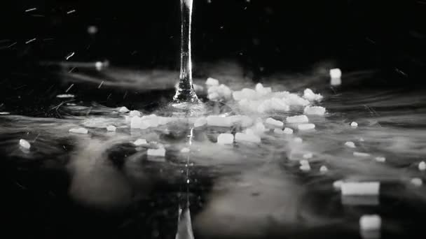 Dry ice smoking, sublimation of dry ice — Stock Video