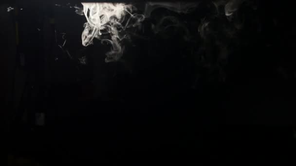 Nuvole fumo astratto su sfondo nero — Video Stock