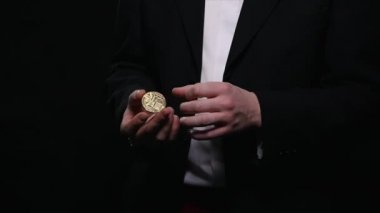 Yakın çekim yapmak hüner bitcoin ile illüzyonistler eller