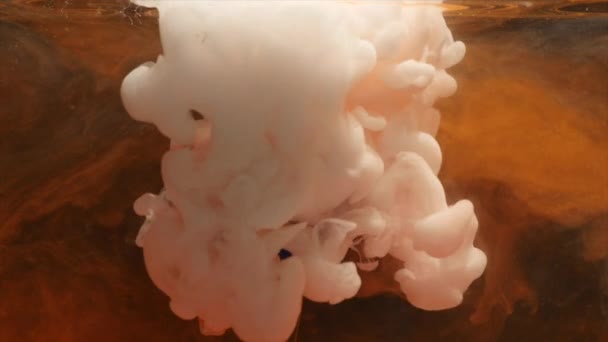 Incredibilmente meraviglioso colpo atmosferico di una bella rosa blu miscelazione con inchiostro in acqua — Video Stock