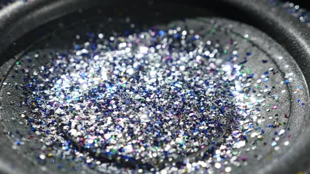 Abstrakt bakgrund för subwoofern går snabbt med Glitter — Stockvideo