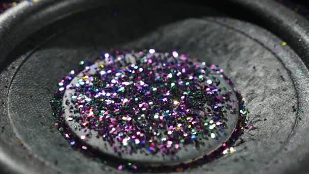 Sfondo astratto di Subwoofer che si muove veloce con glitter — Video Stock