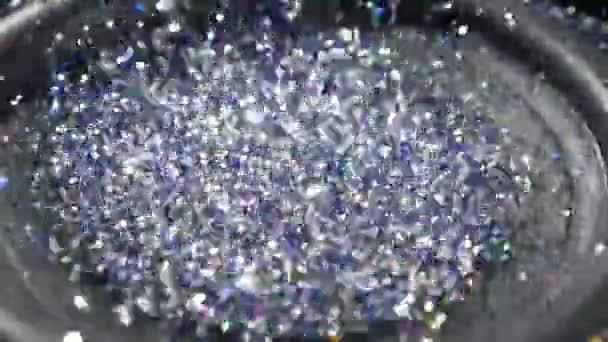 Abstract Background of Subwoofer Moving Fast with Glitter — Stock Video
