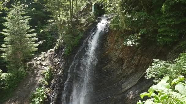 Aufnahme eines natürlichen Wasserfalls — Stockvideo