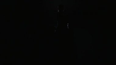 Balo salonu dans dans dans eden kız silüeti