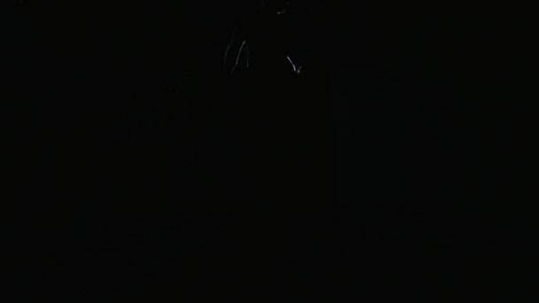 Silhouette d'un danseur qui danse la danse de salon 