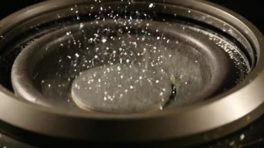 Subwoofer ile hızlı Glitter hareketli arka plan