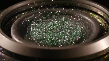 Subwoofer ile hızlı Glitter hareketli arka plan