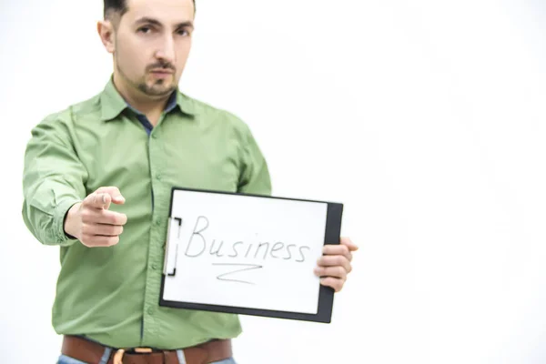 Cropped shot of successful businessman calling you to start own business. — Stock Photo, Image