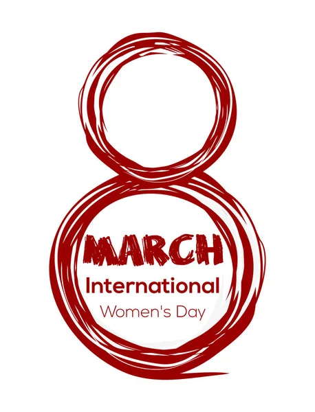 8 mars - internationella kvinnodagen — Stock vektor