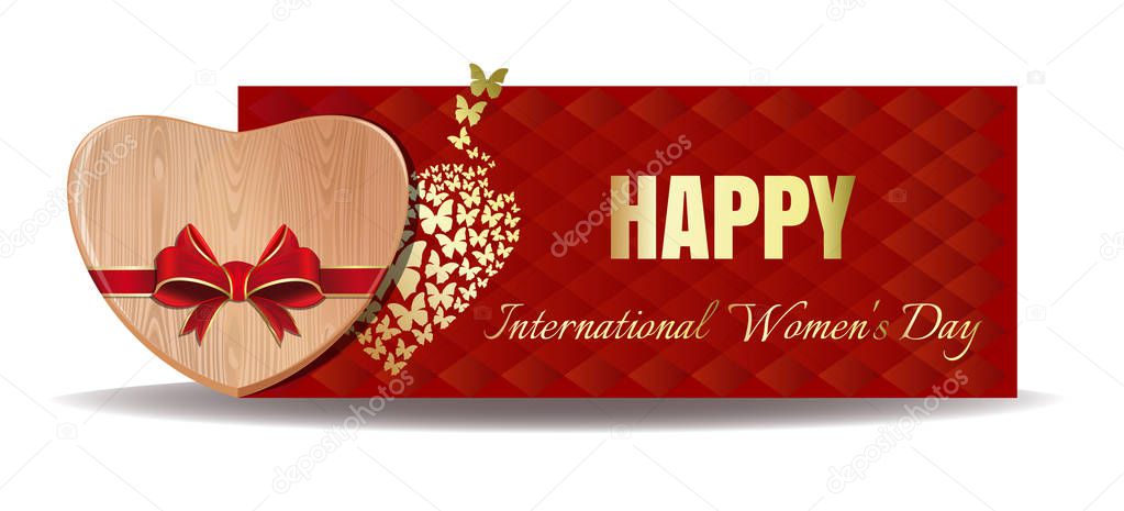 Vector Womens Day card template