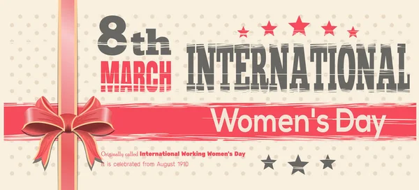 国際女性の日。3 月 8 日に女性の力を祝う — ストックベクタ
