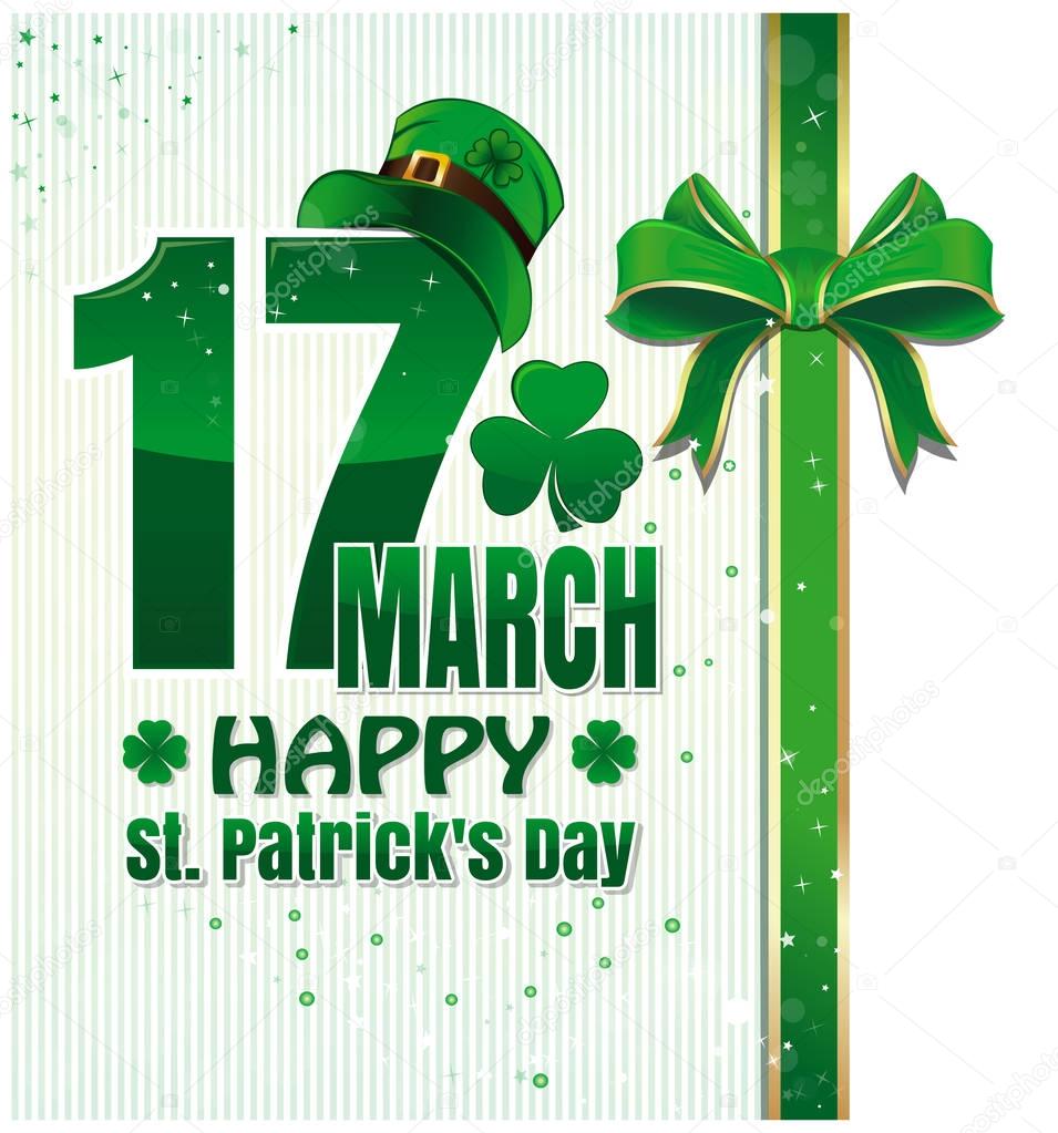 Background for Happy St. Patrick's Day celebration. 17 March. Happy St. Patrick's Day