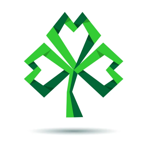 Kağıt shamrock, St Patricks Günü için trefoil yonca simgesi