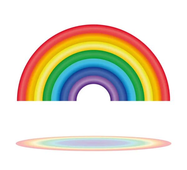 Sept couleurs de l'arc-en-ciel. icône arc-en-ciel — Image vectorielle