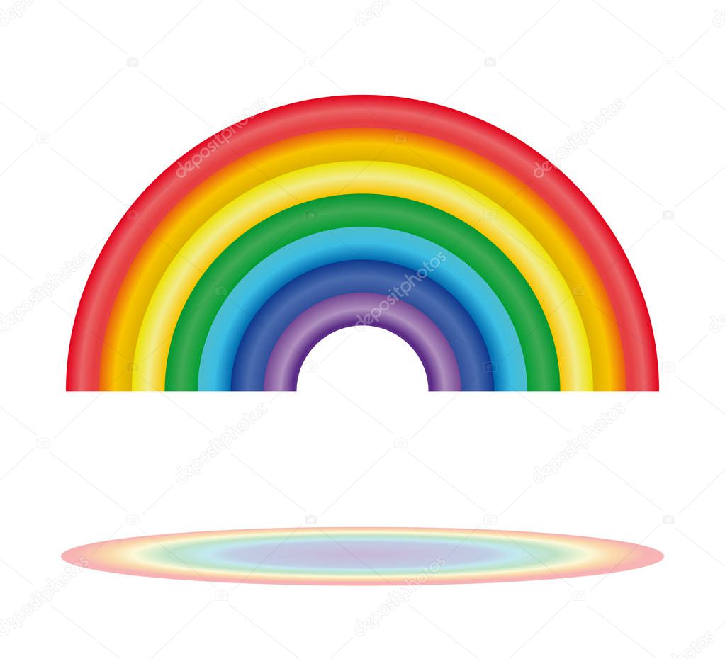 Seven colors of the rainbow. Rainbow icon