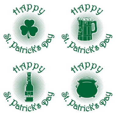 Sembol kutluyor St Patricks Günü. Tebrik yazıt
