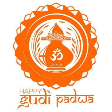 Happy Gudi Padwa. Hindu New Year clipart
