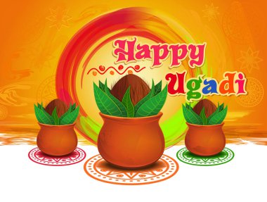 Mutlu Ugadi ve Gudi Padwa. Hindu tatil