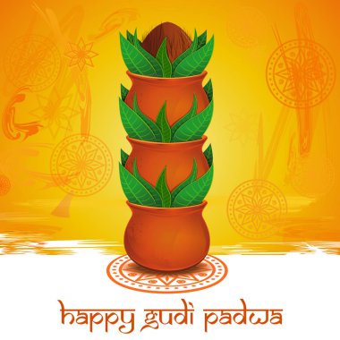 Mutlu Gudi Padwa. Tebrik kartı