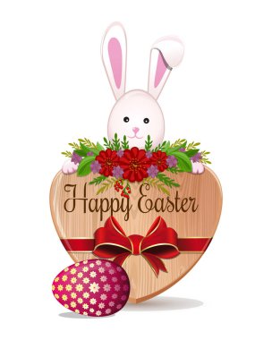 Easter design with Easter Bunny and Easter egg vector Easter design with Easter Bunny and Easter egg vector