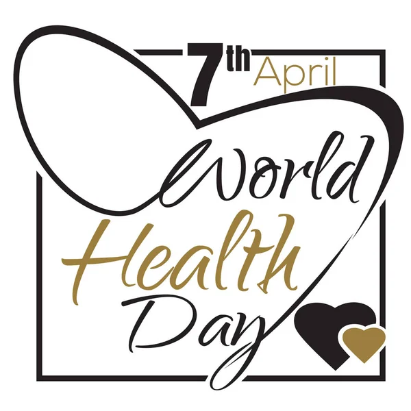 World Health Day. 7 April. Typographic design — Stock Vector