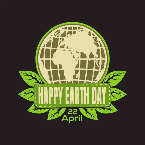 Logo del Día de la Tierra, icono. Ilustración vectorial — Vector de stock