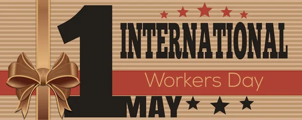 1 मई। अंतर्राष्ट्रीय श्रमिक दिवस मई दिवस — स्टॉक वेक्टर